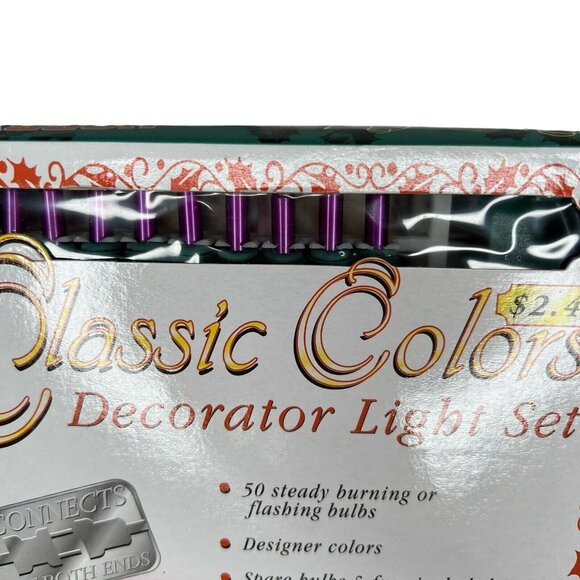 VTG Classic Colors Decorator Light Set NEW Royal PURPLE 17’ Hobby Lobby 2 Boxes - Picture 4 of 7